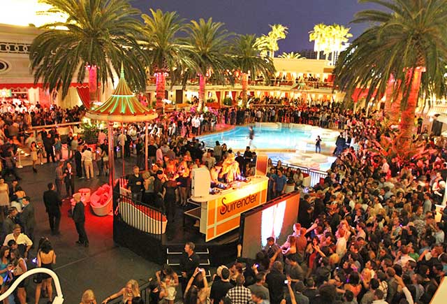 Encore Beach Club at Night